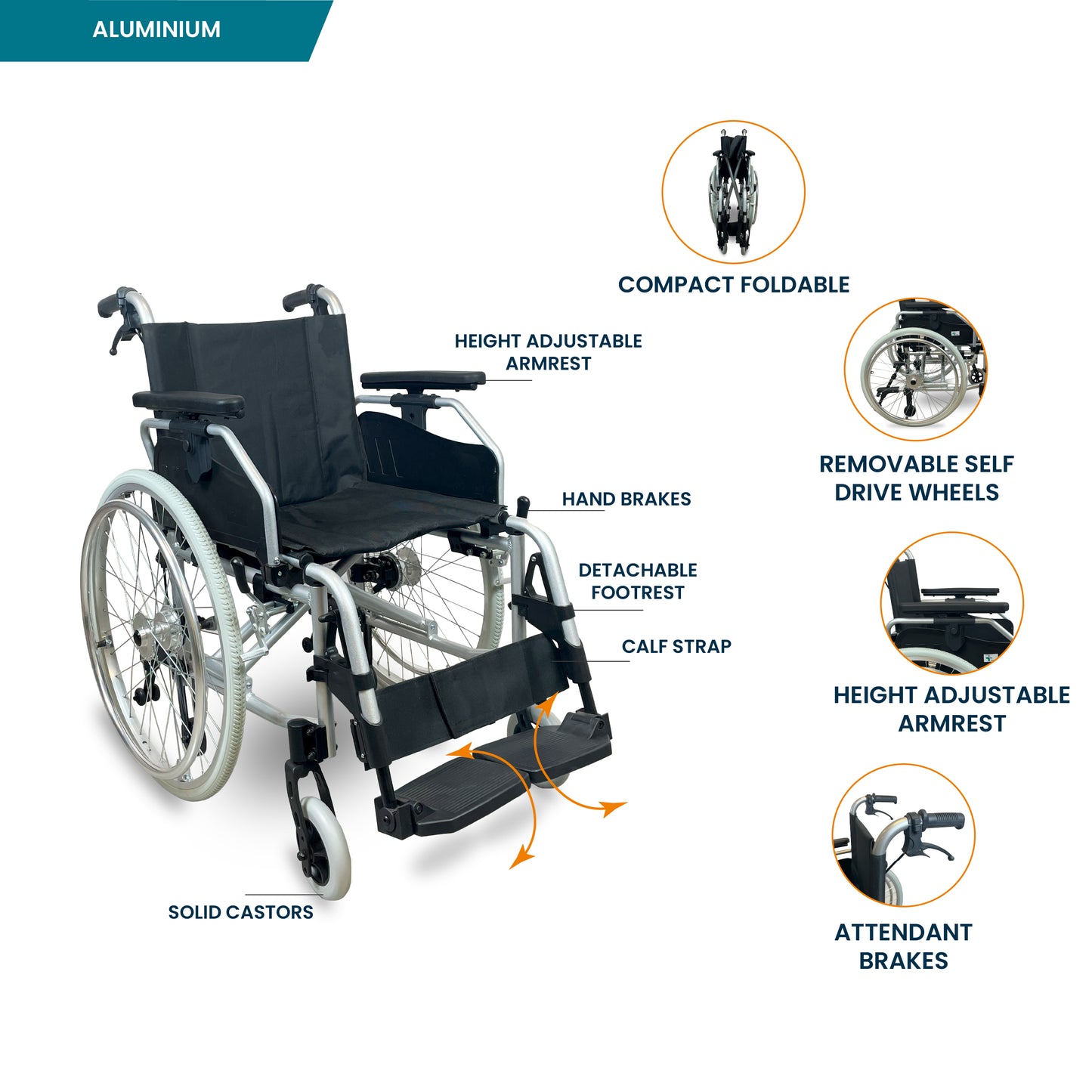 ARREX ROSS - PREMIUM ALUMINIUM WHEELCHAIR