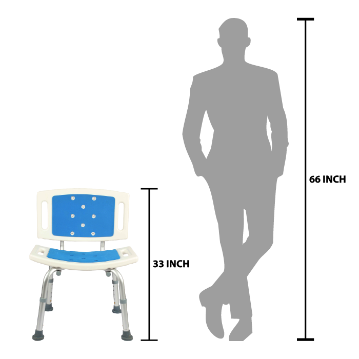 ARREX LA10 BATH BENCH WITH BACK SUPPORT - ENHANCED COMFORT AND STABILITY