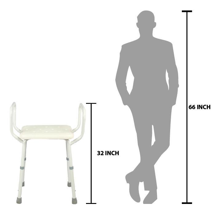 ARREX LA50 BATH BENCH ADJUSTABLE HEIGHT WITH NONSLIP RUBBER SHOE