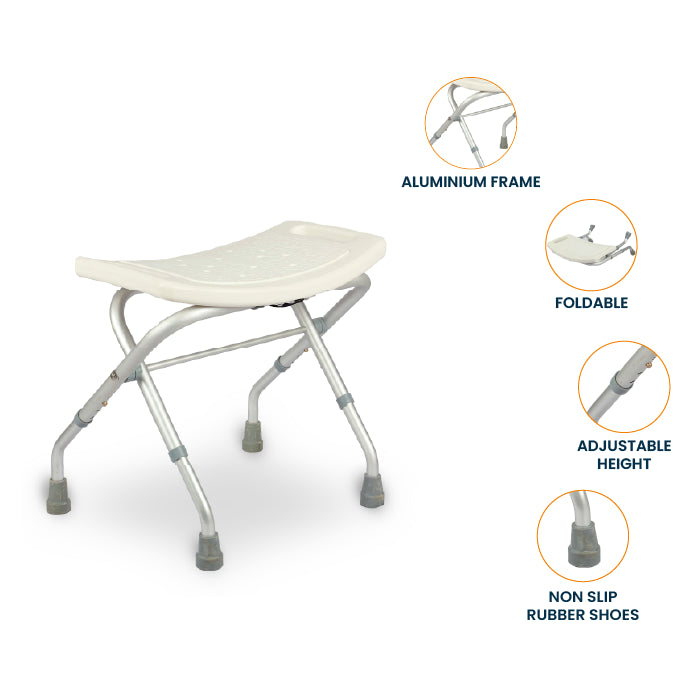 ARREX LA60 BATH BENCH - FOLDABLE AND COMPACT FOR EASY STORAGE