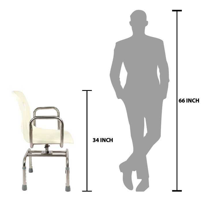 ARREX LA80 BATH BENCH -  ADJUSTABLE HEIGHT FOR ULTIMATE BATHROOM CONVENIENCE