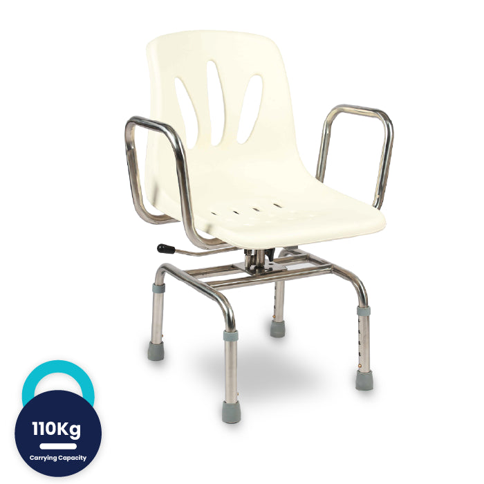 ARREX LA80 BATH BENCH -  ADJUSTABLE HEIGHT FOR ULTIMATE BATHROOM CONVENIENCE