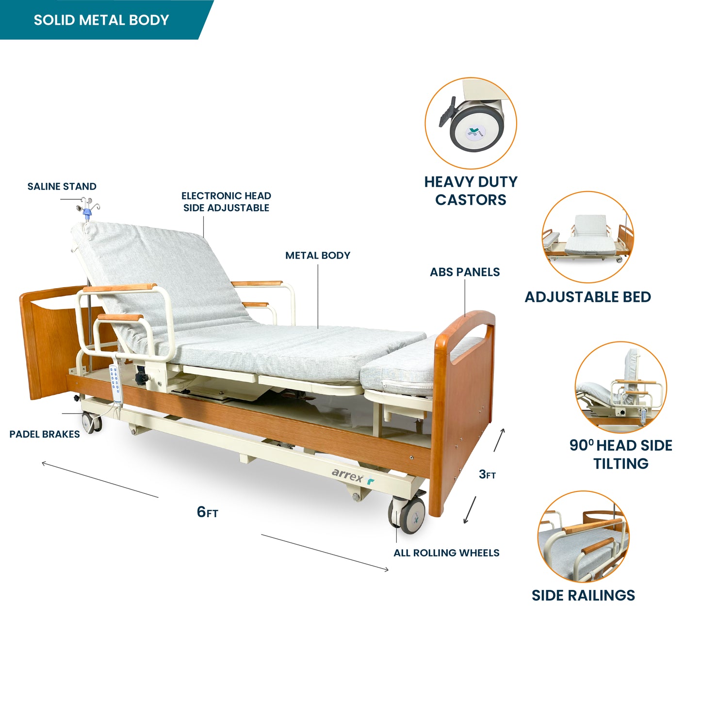 ARREX NEXUS 5 FUNCTION ELECTRIC BED