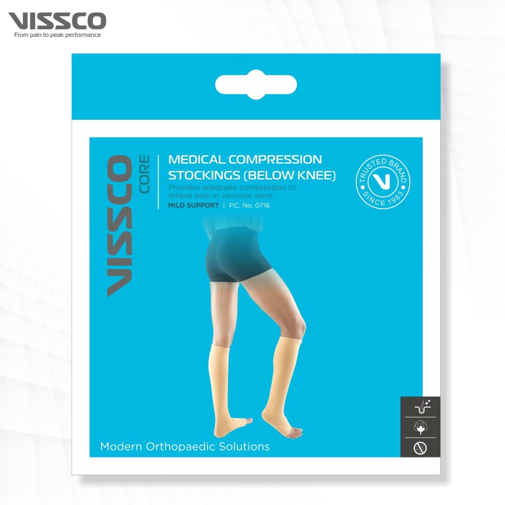 VISSCO Medical Compression Stockings Below Knee' - P.C.No. 0716