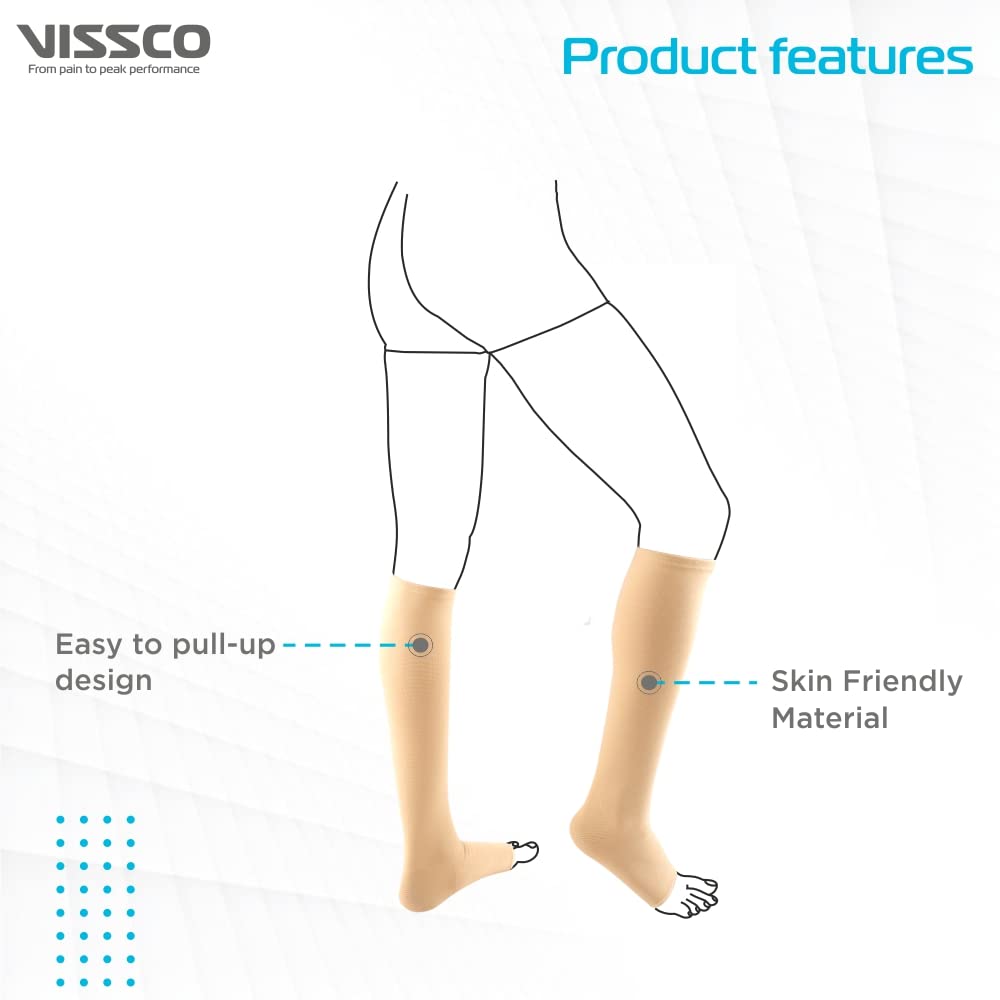 VISSCO Medical Compression Stockings Below Knee' - P.C.No. 0716