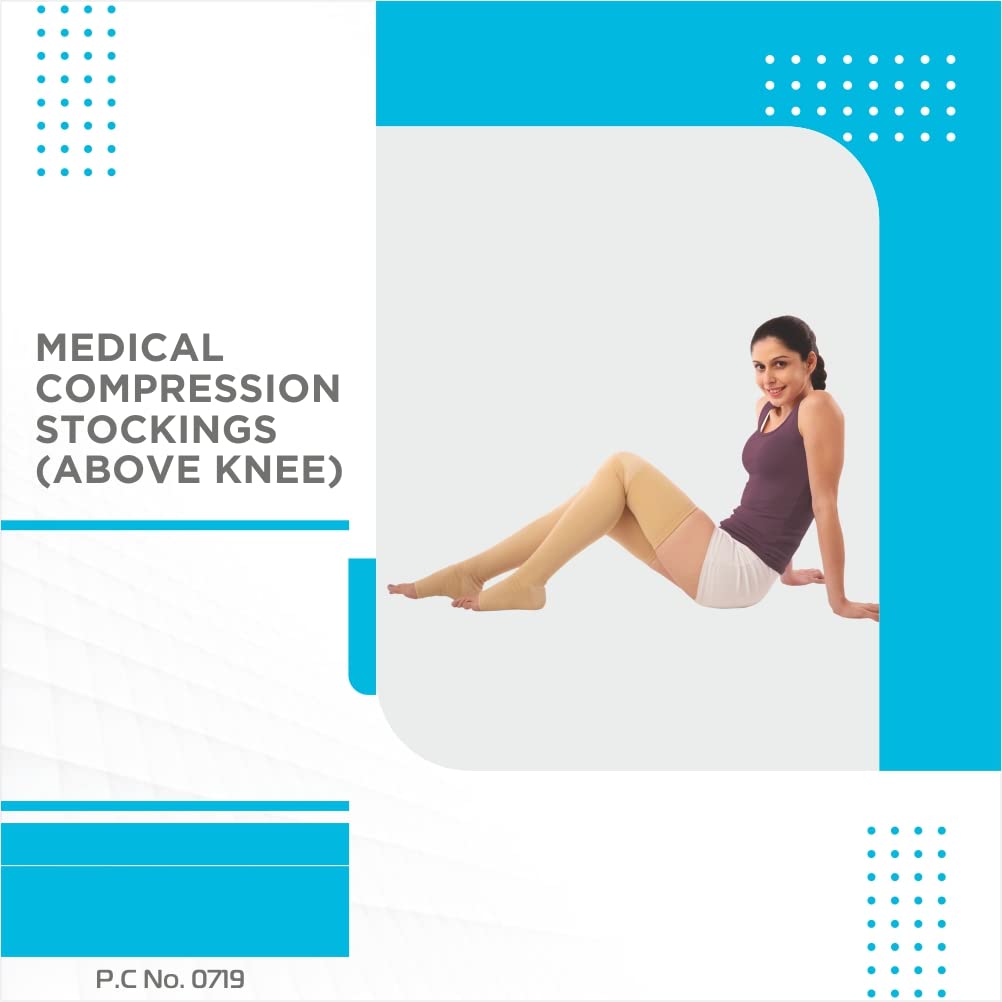 VISSCO MEDICAL COMPRESSION STOCKINGS ABOVE KNEE - P.C.NO. 0707