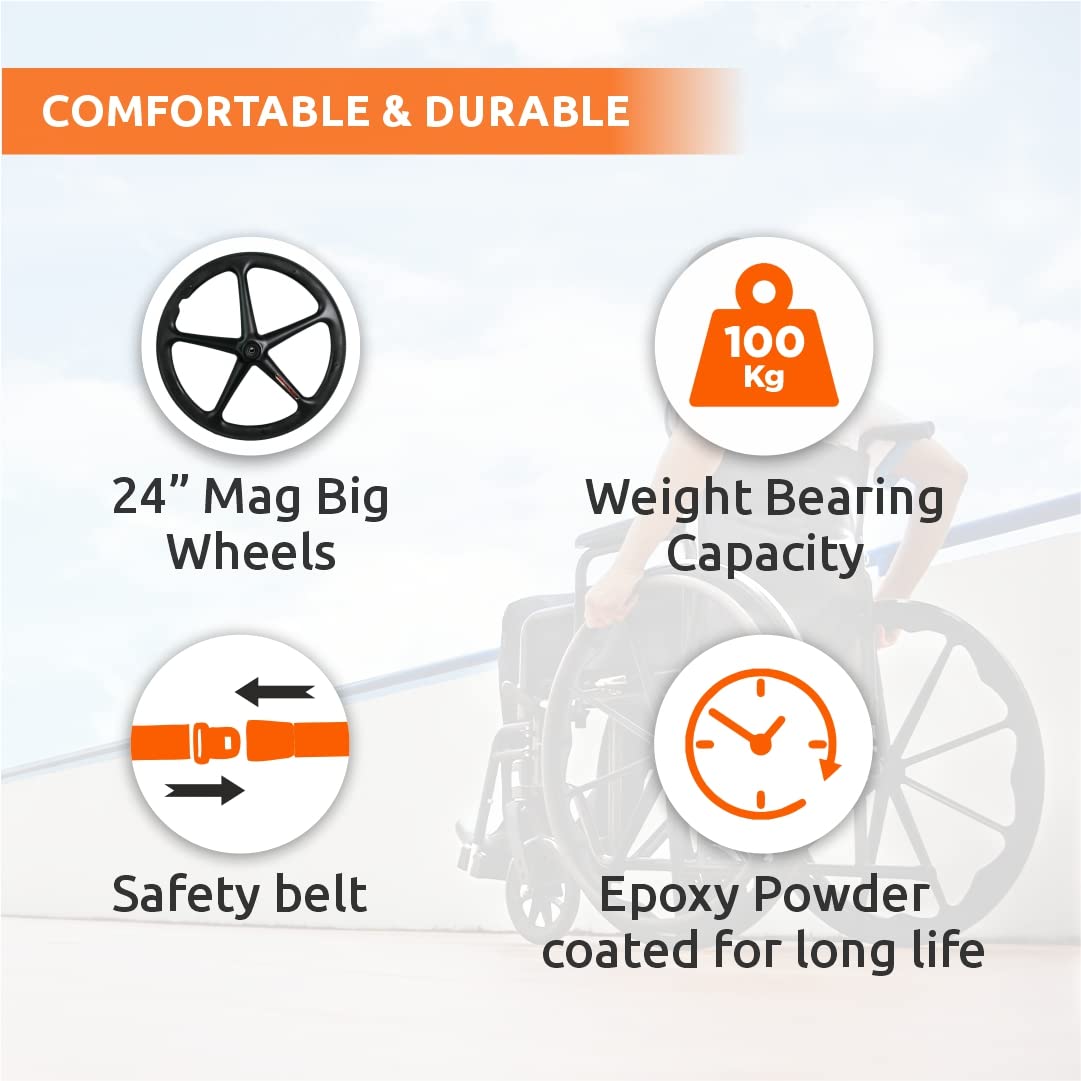 VISSCO RODEO VEER WHEELCHAIR WITH MAG WHEEL - P.C.NO. 9985