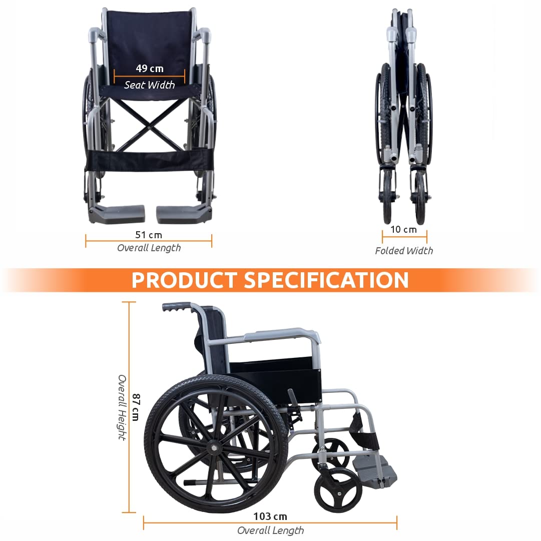 VISSCO RODEO VEER WHEELCHAIR WITH MAG WHEEL - P.C.NO. 9985