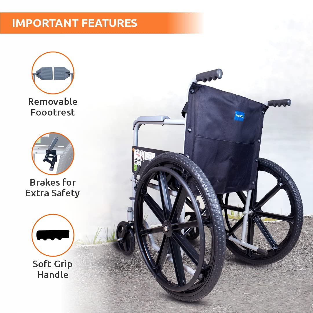 VISSCO RODEO VEER WHEELCHAIR WITH MAG WHEEL - P.C.NO. 9985