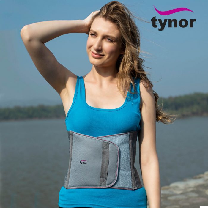 TYNOR A-01 ABDOMINAL SUPPORT 9″/23CM, GREY, 1 UNIT