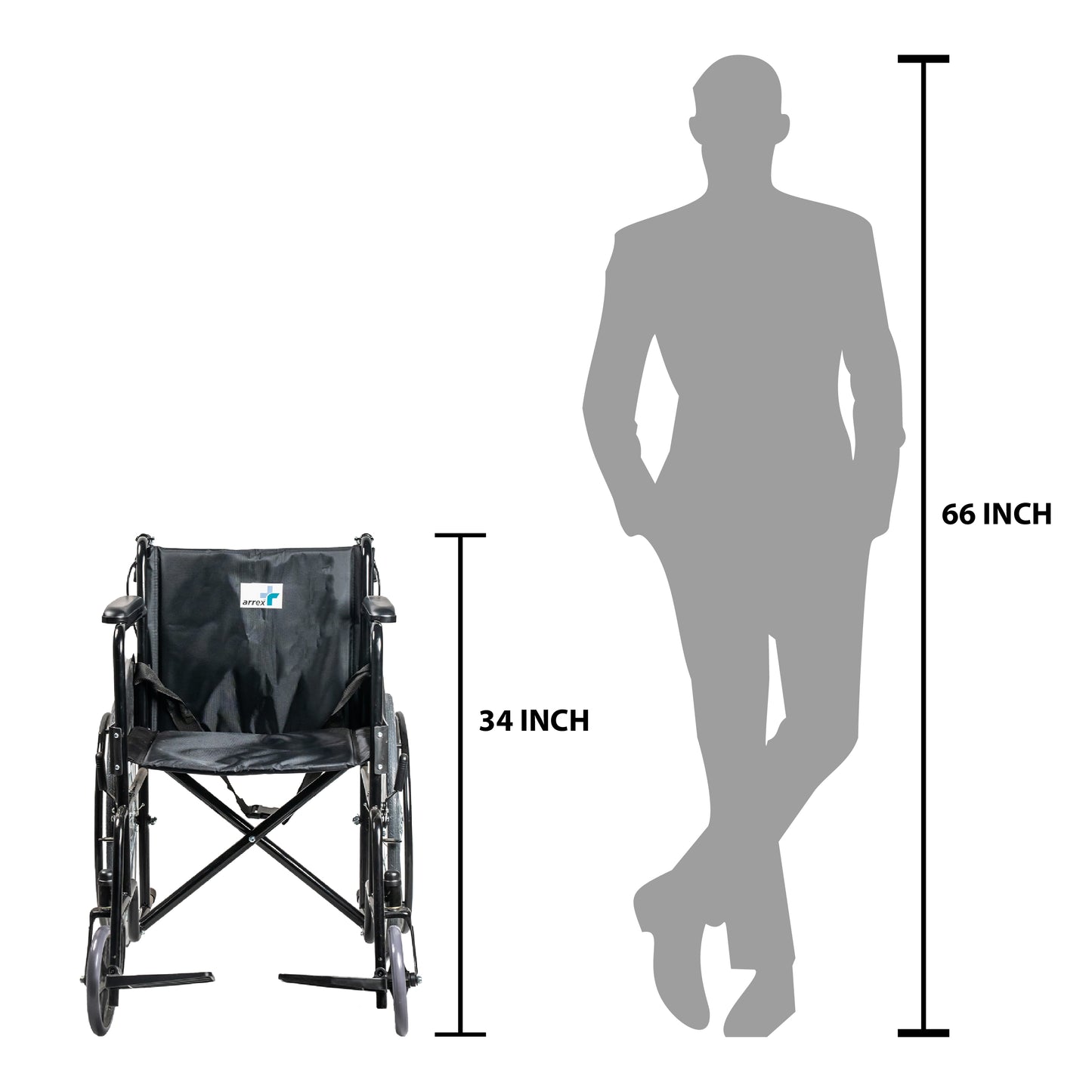 ARREX BOXER - BASIC STEEL WHEELCHAIR