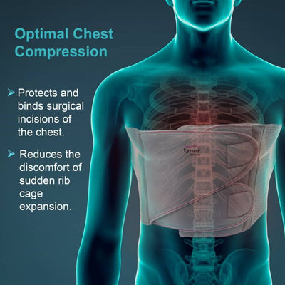 TYNOR A-11 CHEST BINDER, GREY, 1 UNIT