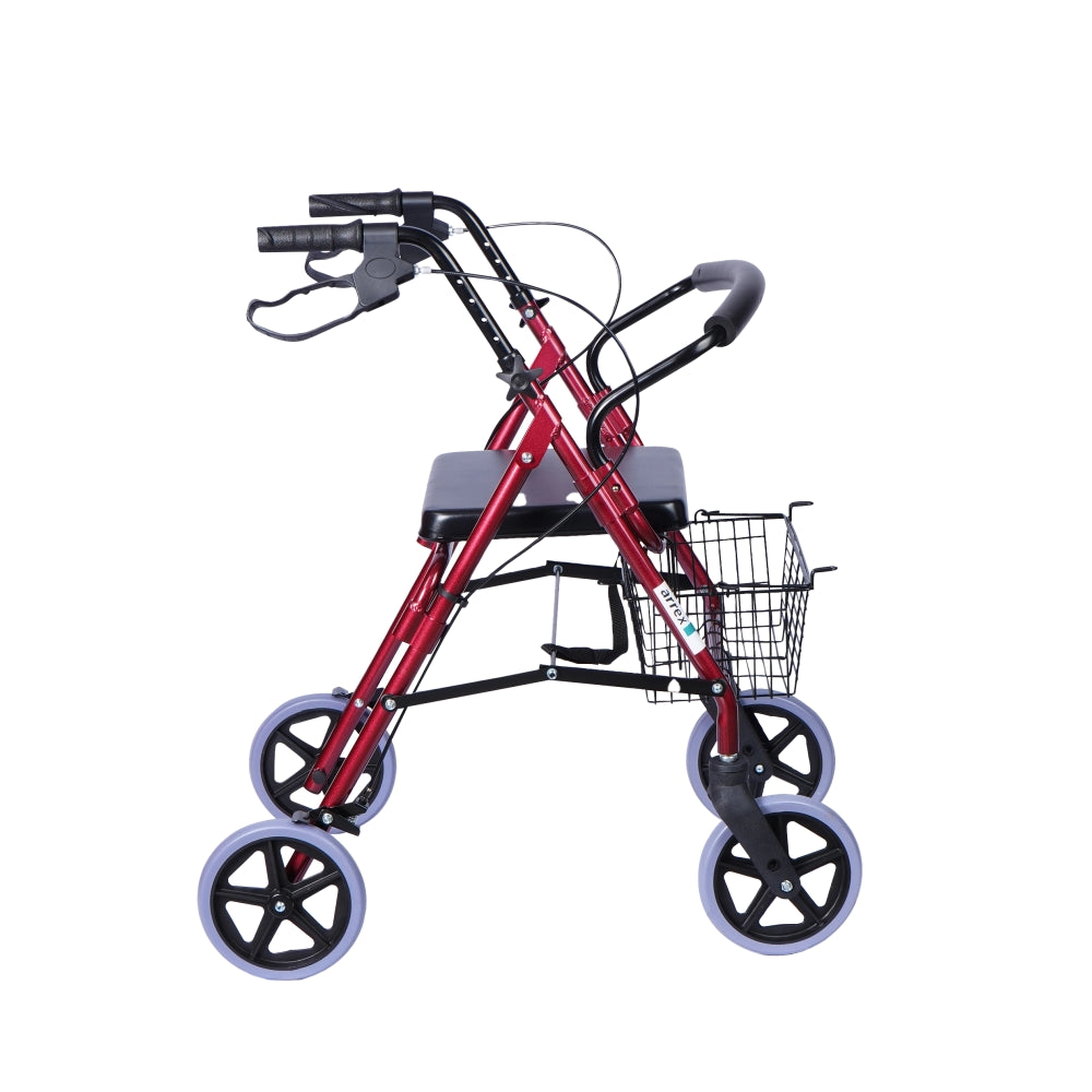 ARREX MR10 ROLLATOR - BRAKES WITH LOCK, MAG WHEELS, BACK SUPPORT, CUSHION SEAT