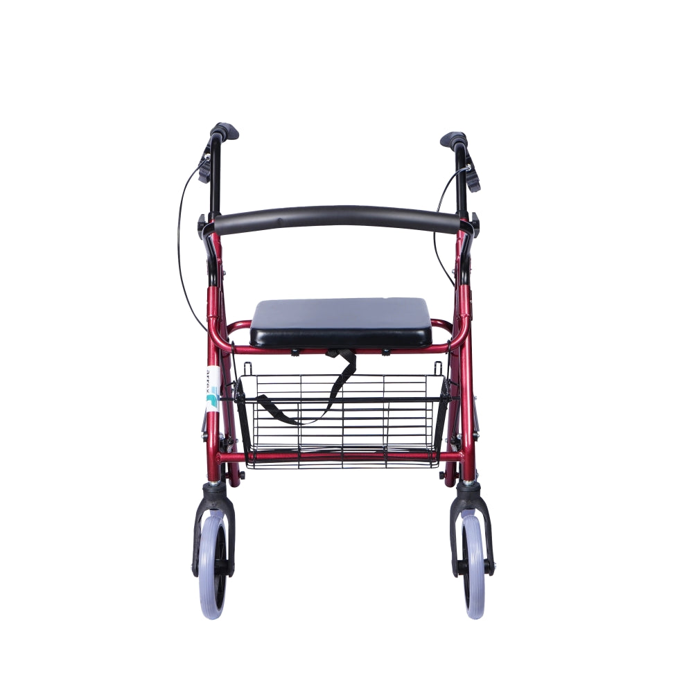 ARREX MR10 ROLLATOR - BRAKES WITH LOCK, MAG WHEELS, BACK SUPPORT, CUSHION SEAT