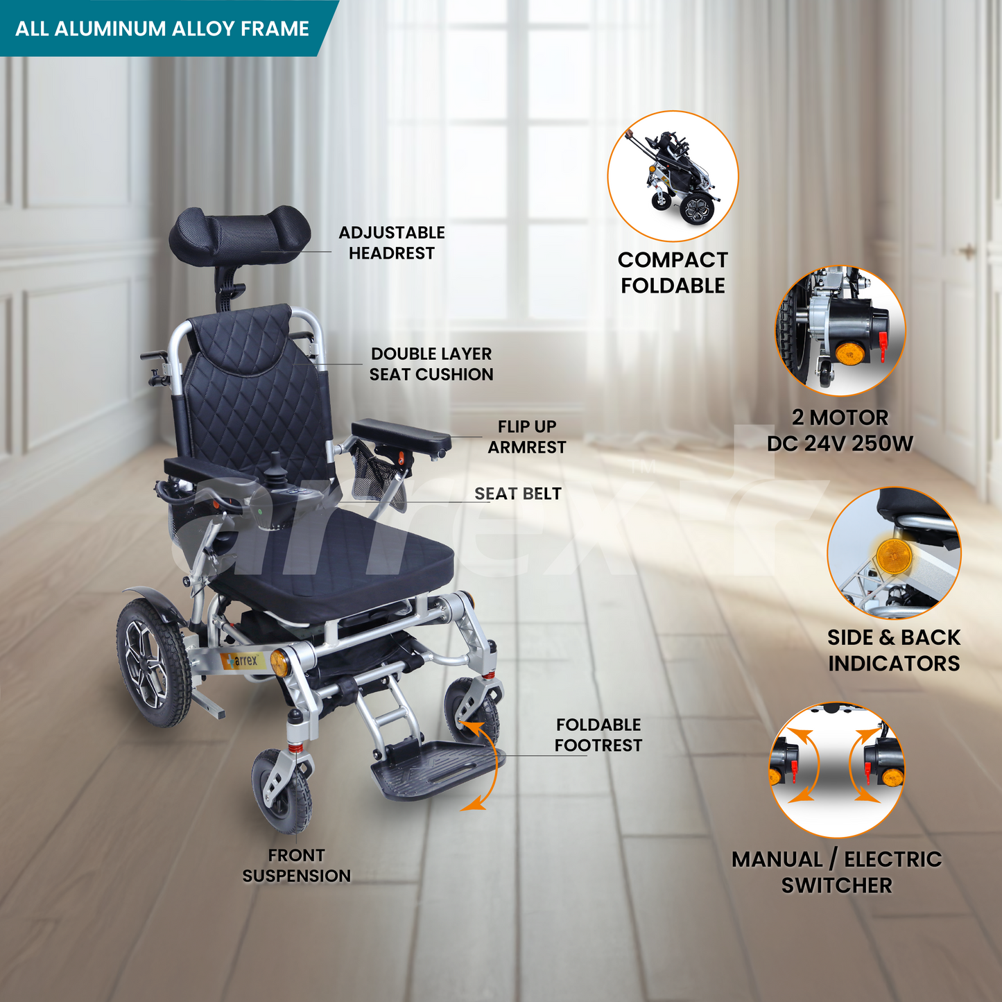 ARREX Ray  Automatic Power Wheelchair