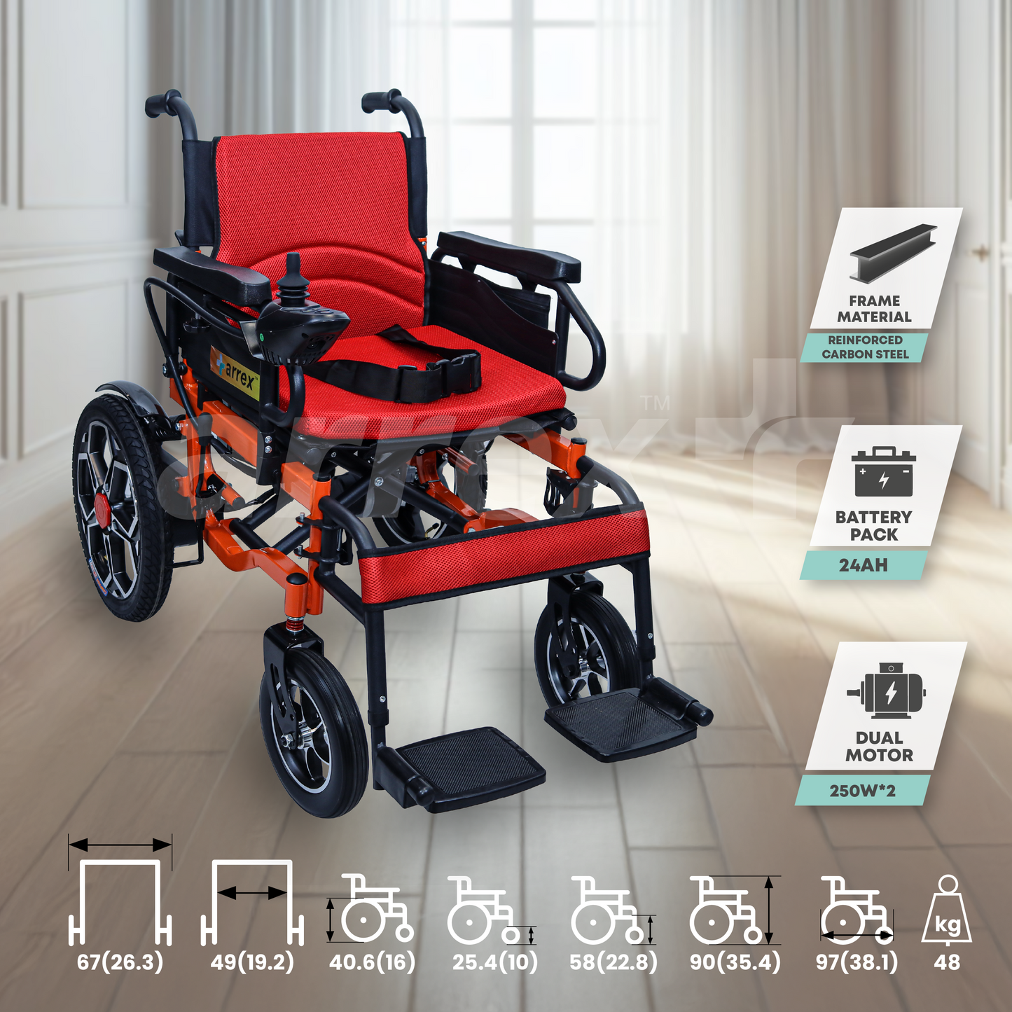 ARREX Rust Automatic Power Wheelchair