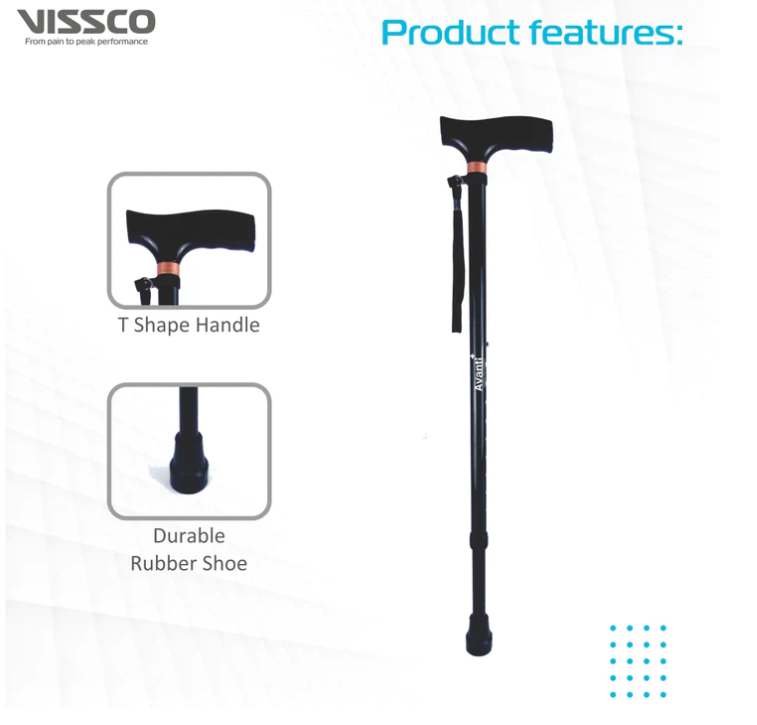 VISSCO Avanti Black T shape Monopod Stick PC NO.2906
