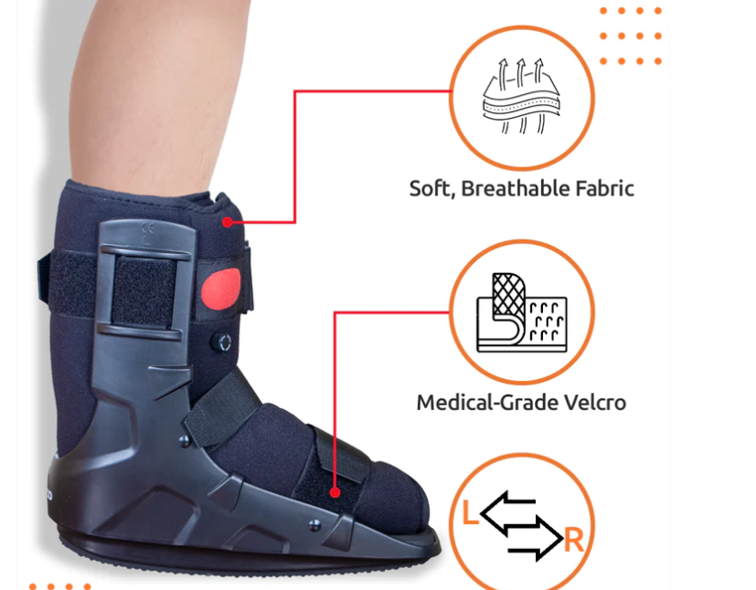 VISSCO PNEUMATIC WALKER BOOT (SINGLE PUSH BUTTON - SHORT TYPE WITH 11" HEIGHT)- P.C.NO. 5721