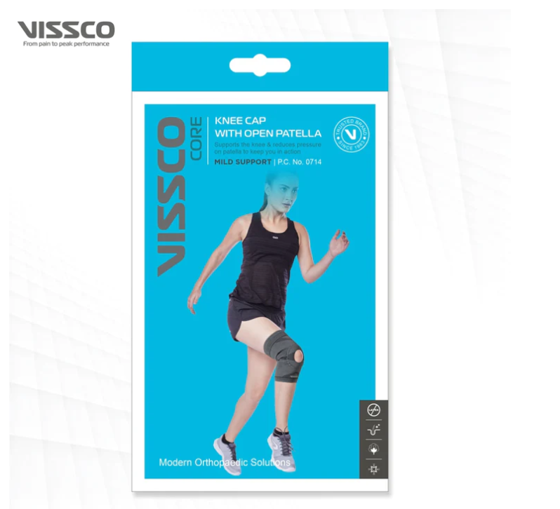 VISSCO KNEE CAP WITH OPEN PATELLA - P.C.NO. 0714