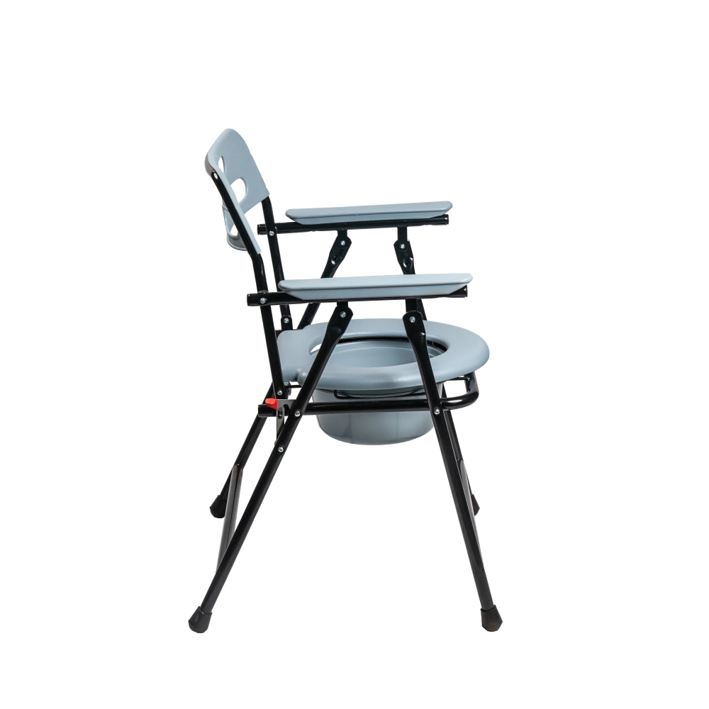 ARREX V30 COMMODE CHAIR: COMFORTABLE, FOLDABLE, CONVENIENT STORAGE, ATTACHED POT