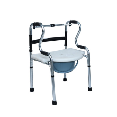 ARREX VP100 COMMODE CHAIR: FOLDABLE, TOILET SAFETY RAILINGS, ATTACHED POT, MULTI-FUNCTIONAL, SAFE AND COMFORTABLE