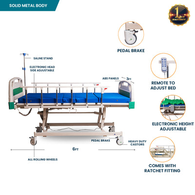 ARREX RYERSON 3 FUNCTION ELECTRONIC BED WITH MATTRESS