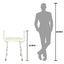 ARREX LA50 BATH BENCH ADJUSTABLE HEIGHT WITH NONSLIP RUBBER SHOE