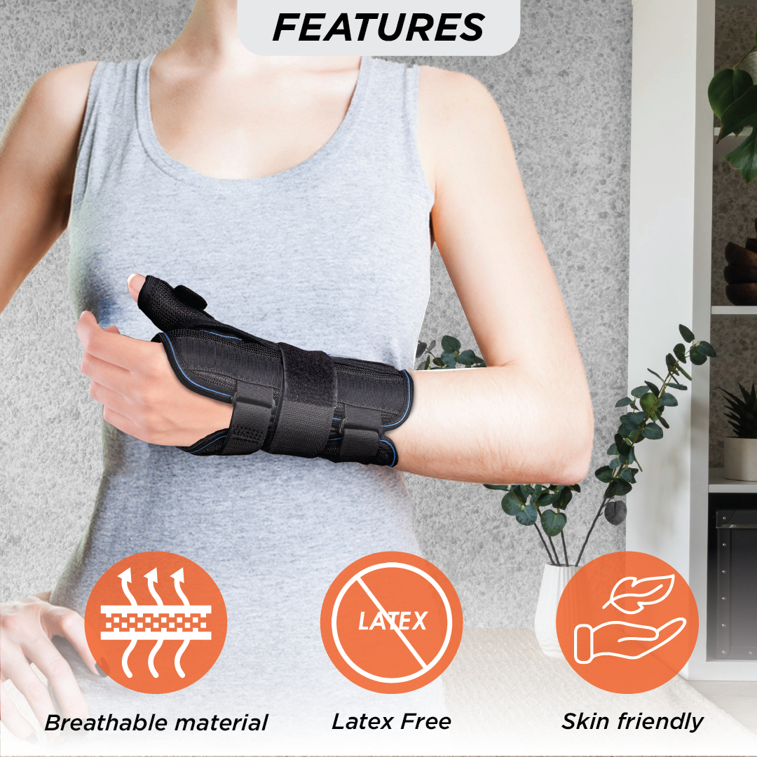 Buy Vissco Wrist Brace With Thumb Support P.C.No. 0650 Online at