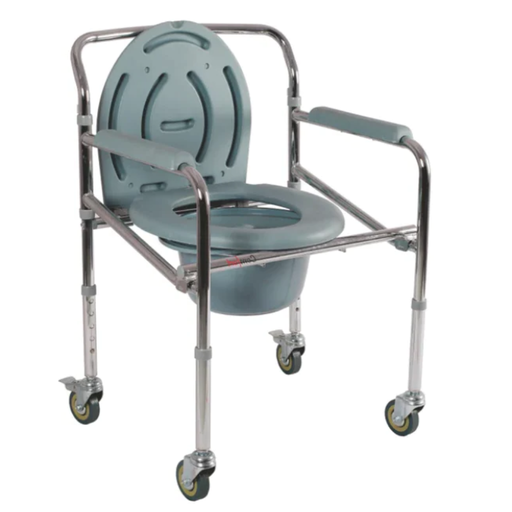 Buy Vissco Comfort Steel Folding Commode Chair With Castors P.C.No