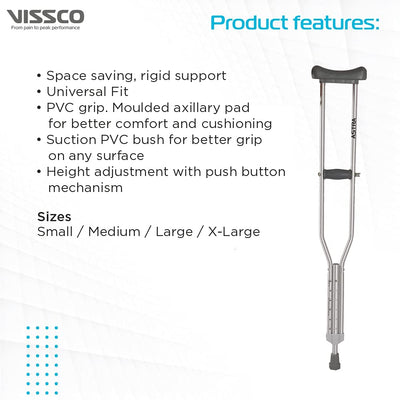 VISSCO Astra Under Arm Crutches