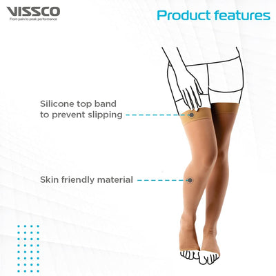 VISSCO Class II - Medical Compression Stocking (Thigh Length) - P.C.No. 5702