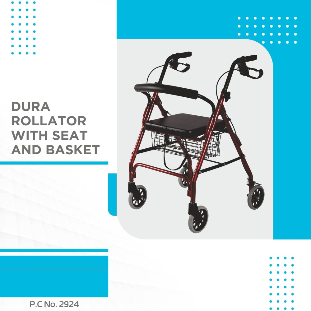 VISSCO Dura Rollator with Seat & Basket - P.C.No. 2924