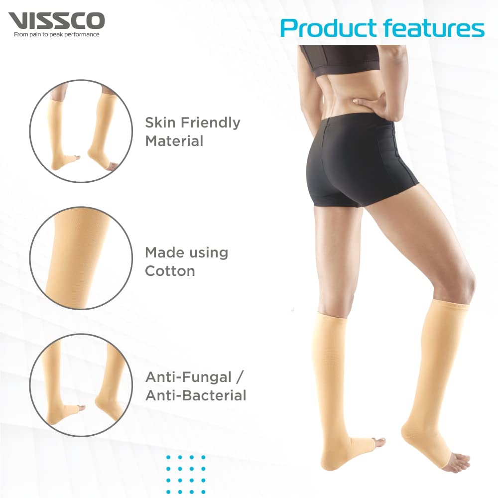 Buy Vissco Medical Compression Stockings Below Knee' - P.C.No. 0716 Online  at Medura Healthcare