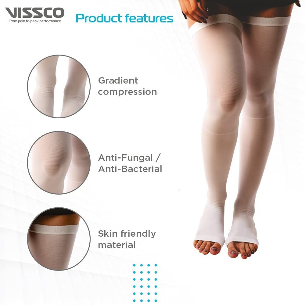 VISSCO Anti-Embolism­ Thigh (Open Toe) - P.C.No. 5710
