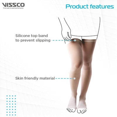 VISSCO Anti-Embolism­ Thigh (Open Toe) - P.C.No. 5710