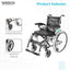 VISSCO lmperio Wheelchair with Removable Big WheelsI Mag Wheels - P.C.No. 2930