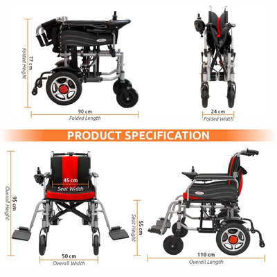 VISSCO Zip Lite Power Wheelchair(Single Battery)