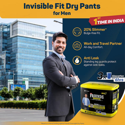 Friends UltraThinz Slim Fit Adult Diapers (Dry Pants) for Men