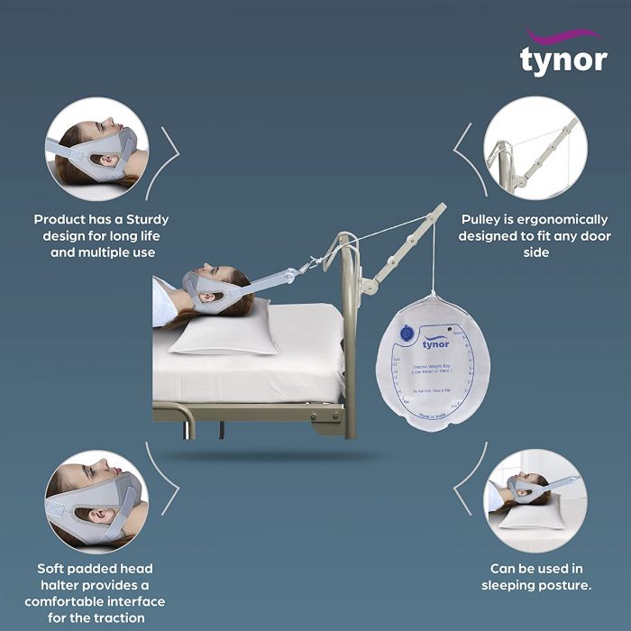 TYNOR G-26 CERVICAL TRACTION KIT (SLEEPING) WITH WEIGHT BAG