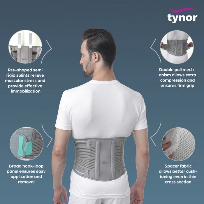 TYNOR LS BELT LUMBOPORE, GREY, 1 UNIT