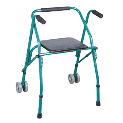 ARREX M10 WALKER WITH FRONT WHEELS - FOLDABLE, ADJUSTABLE HEIGHTS FOR CONVENIENT MOBILITY, CUSHION SEAT INCLUDED