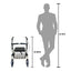 ARREX MR50 ROLLATOR - BRAKES WITH LOCK, MAG WHEELS, BACK SUPPORT, CUSHION SEAT