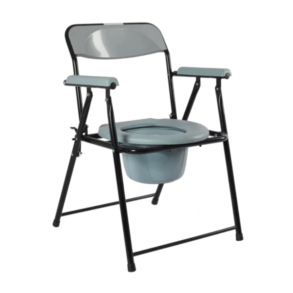 VISSCO COMFORT - STEEL FOLDING COMMODE CHAIR - P.C.NO. 0995