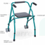 ARREX M10 WALKER WITH FRONT WHEELS - FOLDABLE, ADJUSTABLE HEIGHTS FOR CONVENIENT MOBILITY, CUSHION SEAT INCLUDED