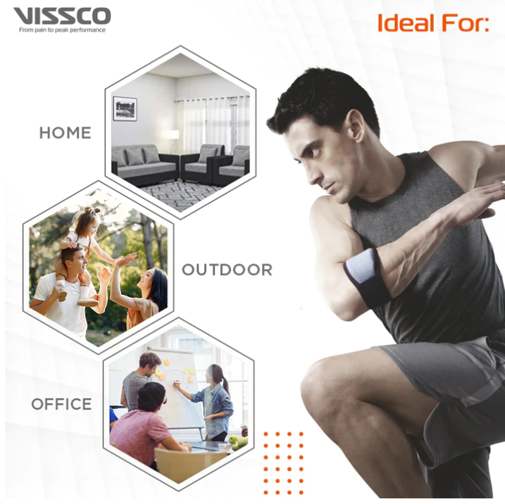 VISSCO TENNIS ELBOW SUPPORT, PAIN RELIEF BELT UNIVERSAL – PC. NO. 2617