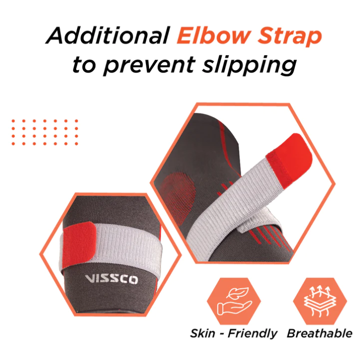 VISSCO ELBOW SUPPORT WITH VELCRO STRAP – PC. NO. 2620