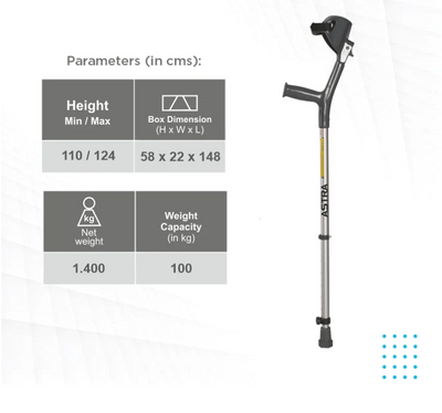 VISSCO Astra Max Elbow Crutch PC NO. 0904/AA
