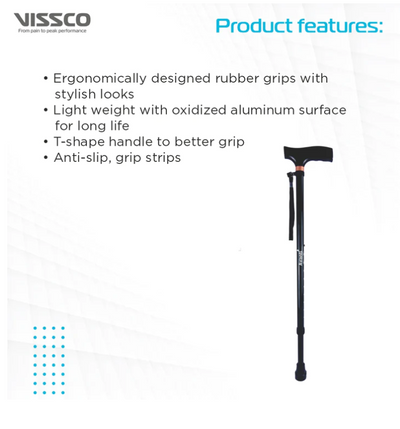 VISSCO Avanti Black T shape Monopod Stick