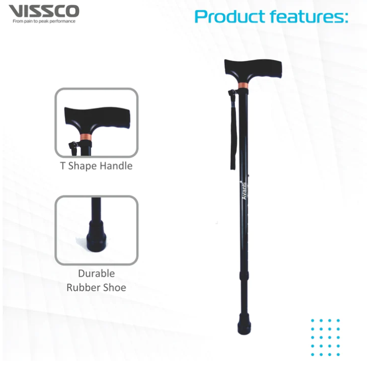 VISSCO Avanti Black T shape Monopod Stick