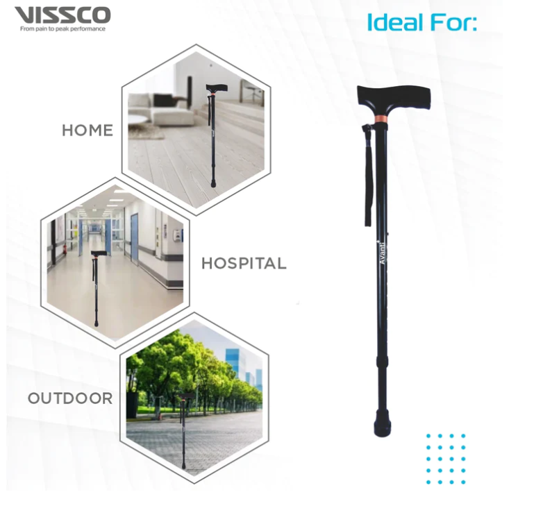 VISSCO Avanti Black T shape Monopod Stick